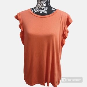 Michael Michael Kors Ruffle Capped Sleeve Top